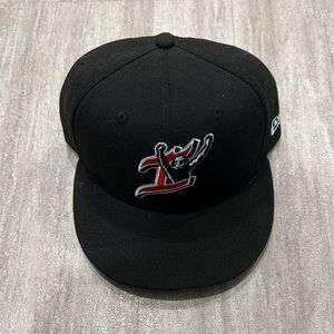 Kannapolis Intimidators (size 7 3/8) New Era Black Baseball Cap